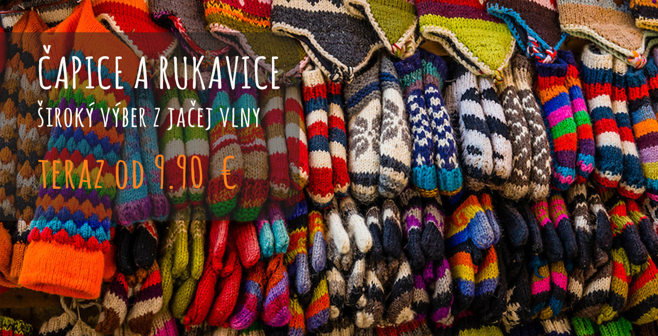 Vlnené etno čapice a rukavice